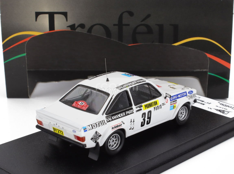 Trofeu Ford england Escort Mkii N 39 Rally Montecarlo 1980 Nicolas Koob - Win Jacoby 1:43 Bílá