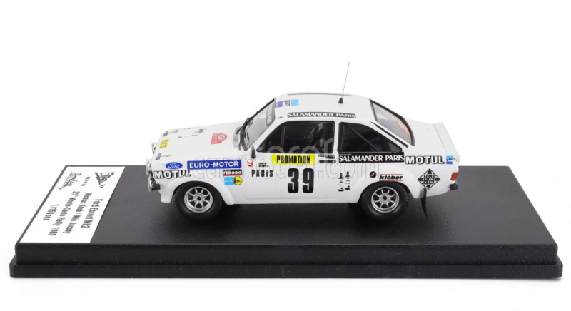 Trofeu Ford england Escort Mkii N 39 Rally Montecarlo 1980 Nicolas Koob - Win Jacoby 1:43 Bílá