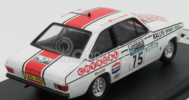 Trofeu Ford england Escort Mkii N 75 Rac Rally 1977 M.jackson - S.howard 1:43 Bílá Červená