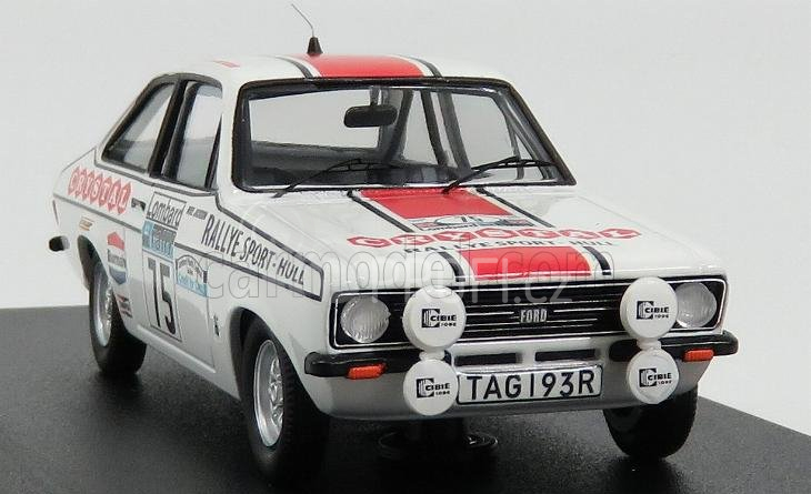 Trofeu Ford england Escort Mkii N 75 Rac Rally 1977 M.jackson - S.howard 1:43 Bílá Červená