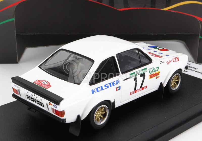 Trofeu Ford england Escort Mkii (night Version) N 17 Rally Portugal 1983 J.p.borges - R.bevilacqua 1:43 Bílá