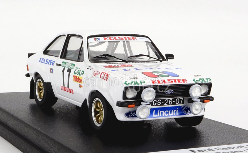 Trofeu Ford england Escort Mkii (night Version) N 17 Rally Portugal 1983 J.p.borges - R.bevilacqua 1:43 Bílá