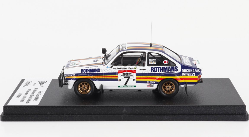 Trofeu Ford england Escort Mkii (night Version) Team Rothmans N 7 Rally Bandama 1981 Ari Vatanen - David Richards 1:43 Bílá Modrá Žlutá