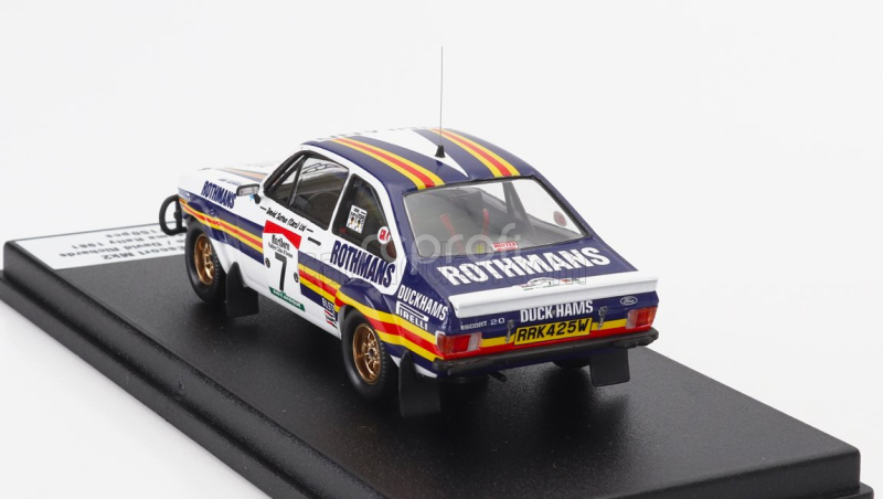 Trofeu Ford england Escort Mkii (night Version) Team Rothmans N 7 Rally Bandama 1981 Ari Vatanen - David Richards 1:43 Bílá Modrá Žlutá