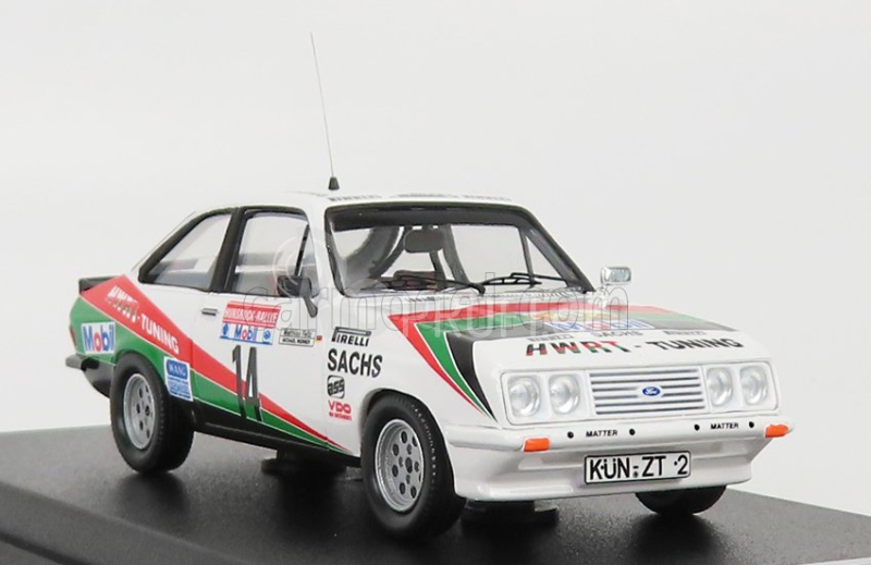 Trofeu Ford england Escort Mkii Rs 2000 N 14 Rally Hunsruck 1984 M.werner - M.feltz 1:43 Bílá Červená Zelená