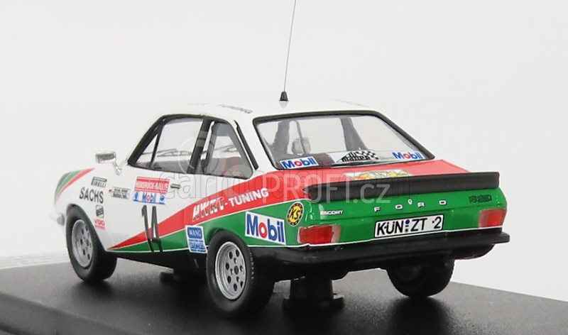 Trofeu Ford england Escort Mkii Rs 2000 N 14 Rally Hunsruck 1984 M.werner - M.feltz 1:43 Bílá Červená Zelená