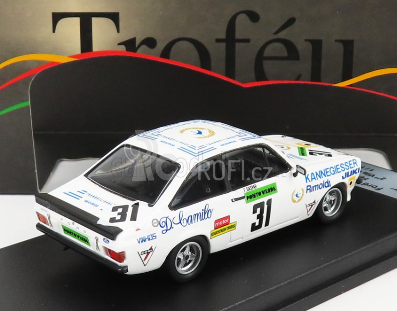 Trofeu Ford england Escort Mkii Rs 2000 N 31 2nd Rally Vila Do Conde 1981 F.gaspar 1:43 Bílá