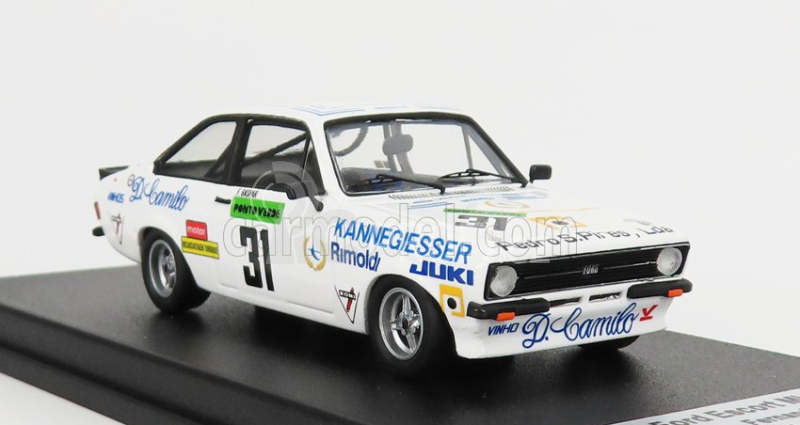 Trofeu Ford england Escort Mkii Rs 2000 N 31 2nd Rally Vila Do Conde 1981 F.gaspar 1:43 Bílá