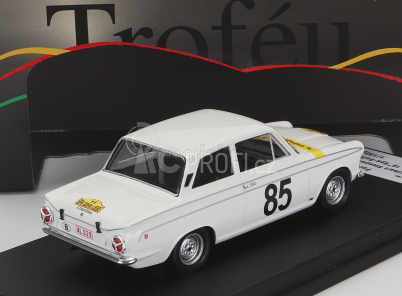Trofeu Ford england Lotus Cortina Gt N 85 Rally Spa-sofia-liege 1964 G.staepelaere - E.meeuwissen 1:43 Bílá