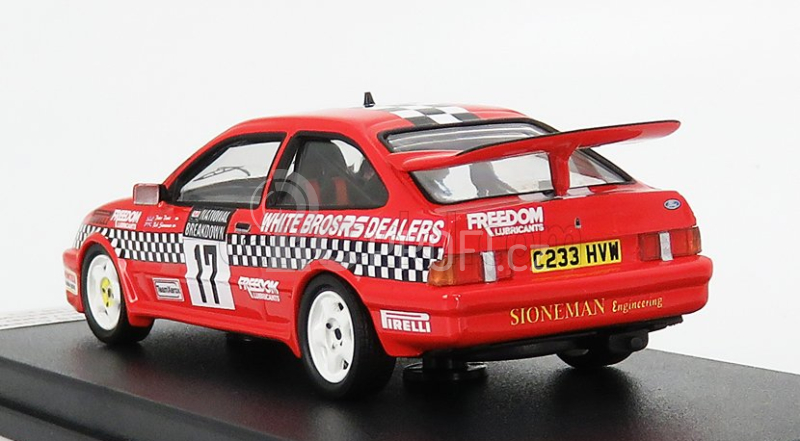Trofeu Ford england Sierra Cosworth Rs N 17 Rally National Breakdown 1987 R.stoneman - P.davis 1:43 Červená Černá