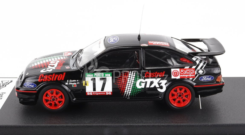 Trofeu Ford england Sierra Rs Cosworth N 17 9th Rally Portugal 1990 Joaquim Santos - Miguel Oliveira 1:43 Černá Červená