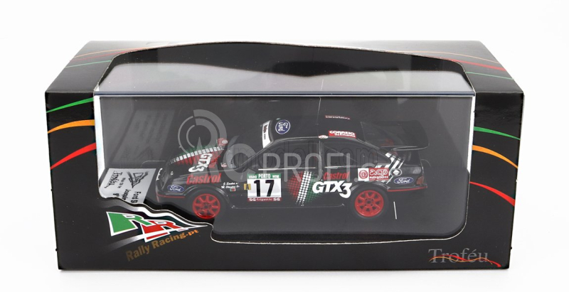Trofeu Ford england Sierra Rs Cosworth N 17 9th Rally Portugal 1990 Joaquim Santos - Miguel Oliveira 1:43 Černá Červená