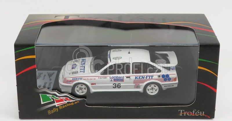 Trofeu Ford england Sierra Rs Cosworth N 36 Rally Rac Lombard 1987 C.mellors - H.white 1:43 Bílá