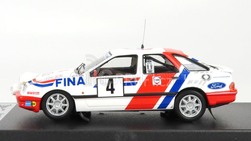 Trofeu Ford england Sierra Xr 4x4 Team Fina (night Version) 4th Boucles De Spa 1988 M.lovell - T.herryman 1:43 Bílá Červená Modrá
