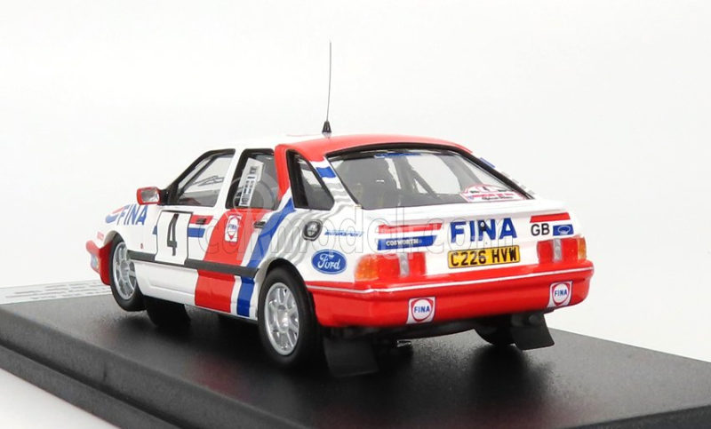 Trofeu Ford england Sierra Xr 4x4 Team Fina (night Version) 4th Boucles De Spa 1988 M.lovell - T.herryman 1:43 Bílá Červená Modrá