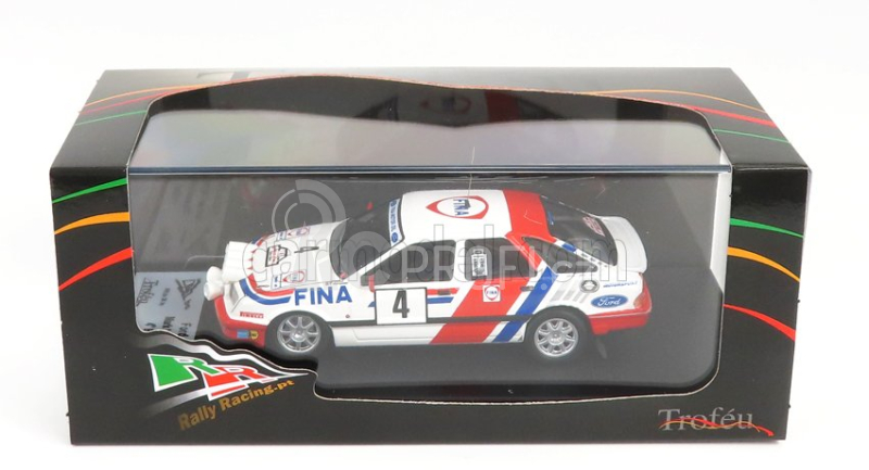 Trofeu Ford england Sierra Xr 4x4 Team Fina (night Version) 4th Boucles De Spa 1988 M.lovell - T.herryman 1:43 Bílá Červená Modrá