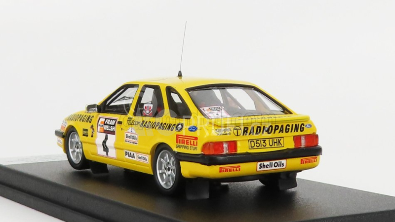 Trofeu Ford england Sierra Xr4 N 4 Rally Welsh 1987 M.lovell - R.freeman 1:43 Žlutá