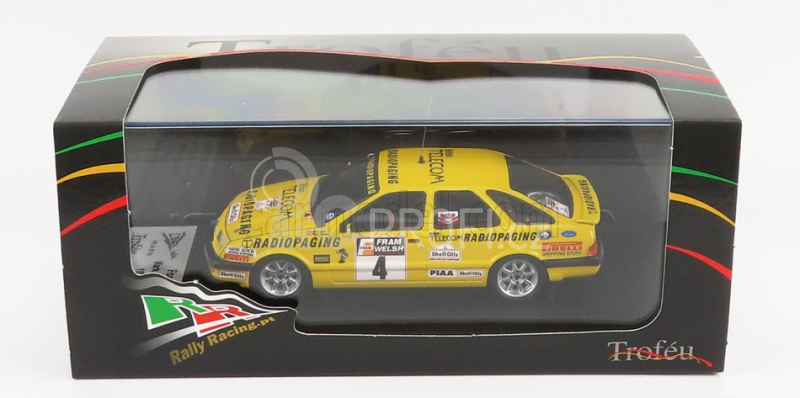 Trofeu Ford england Sierra Xr4 N 4 Rally Welsh 1987 M.lovell - R.freeman 1:43 Žlutá