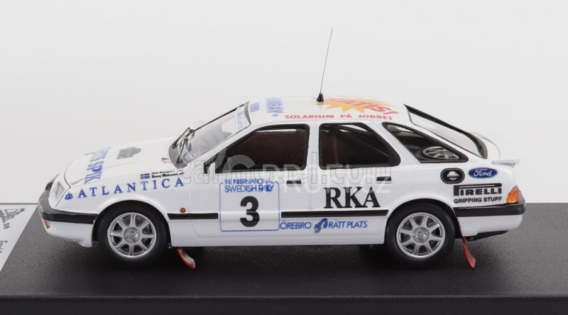 Trofeu Ford england Sierra Xr4x4 N 3 2nd Rally Sweden 1988 S.blomqvist - B.melander 1:43 Bílá