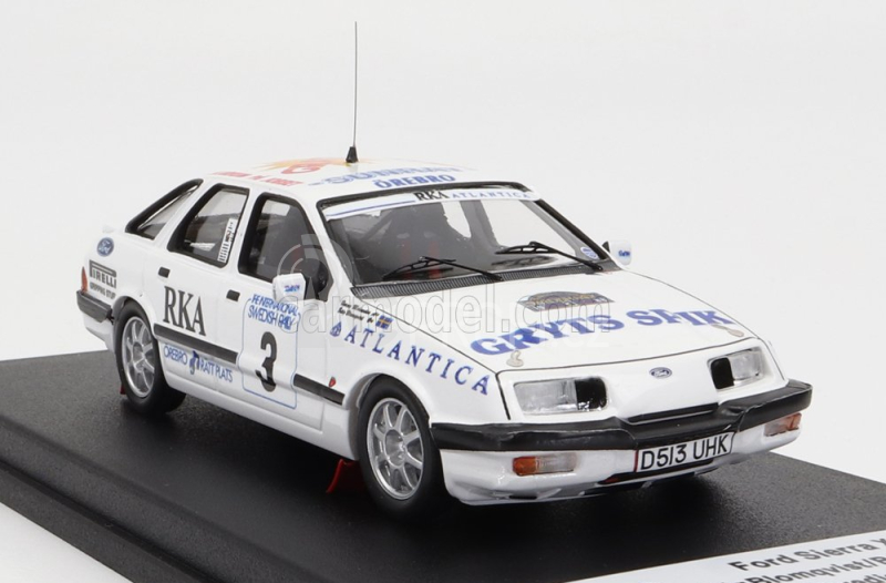 Trofeu Ford england Sierra Xr4x4 N 3 2nd Rally Sweden 1988 S.blomqvist - B.melander 1:43 Bílá