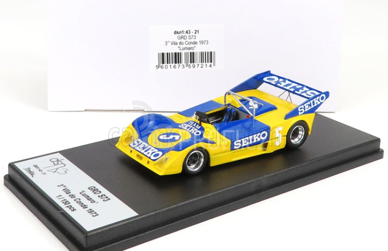 Trofeu GRD S73 Cosworth Team Seiko N 5 3rd Rally Vila Do Conde 1973 Lumaro 1:43 Modrá Žlutá