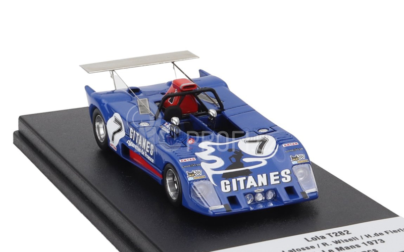 Trofeu Lola T282 Spider Team Equipe Gitanes N 7 24h Le Mans 1973 Jean Louislafosse - Reine Wissell - Hughes De Fierlandt 1:43 Blue