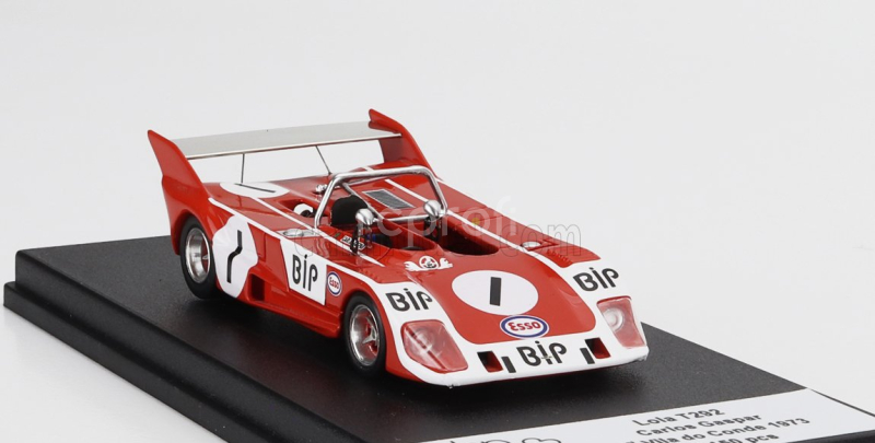 Trofeu Lola T292 N 1 Winner Rally Vila D0 Conde 1973 Carlos Gaspar 1:43 Červená Bílá