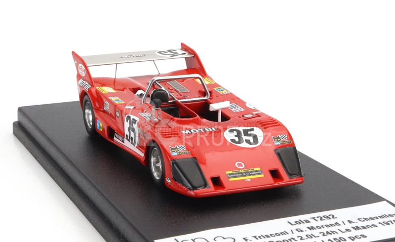 Trofeu Lola T292 Team George Morand N 35 Winner Class 24h Le Mans 1976 Francois Trisconi - Georges Morand - Andre Chevalley 1:43 Red