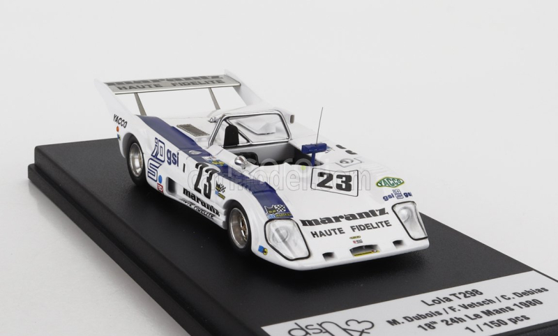 Trofeu Lola T298 N 23 24h Le Mans 1980 Michel Dubois - Florian Vetsch - Christian Debias 1:43 Bílá