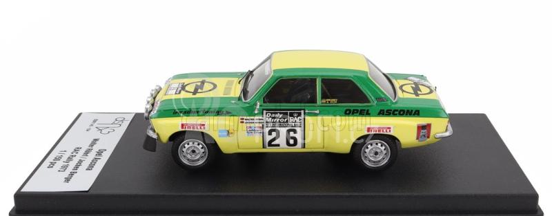 Trofeu Opel Ascona 1.9 Sr (night Version) N 26 Rally Rac Lombard 1973 Walter Rohrl - Jochen Berger 1:43 Zelená Žlutá