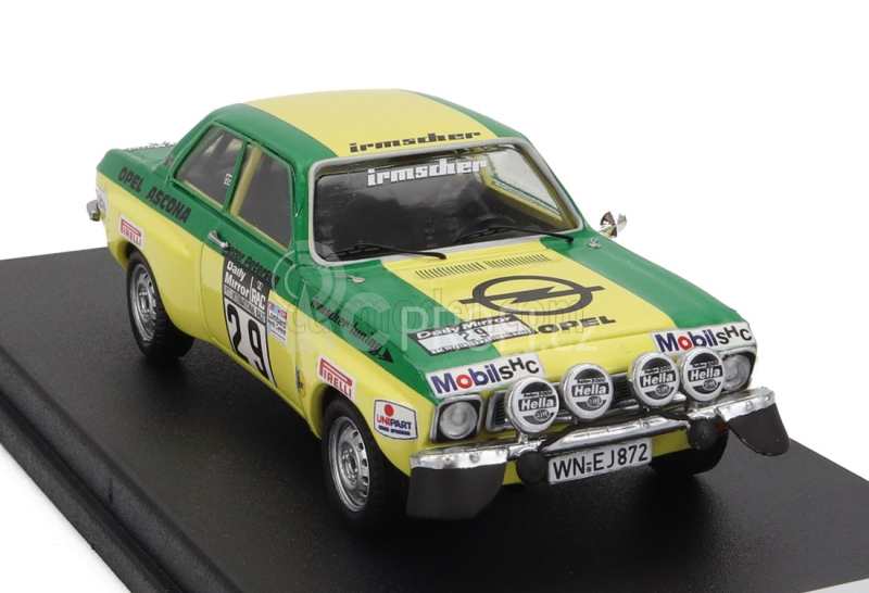 Trofeu Opel Ascona 1.9 Sr (night Version) N 29 8th Rally Rac Lombard 1973 Lars Carlsson - Peter Petersen 1:43 Zelená Žlutá