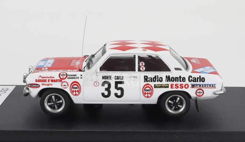 Trofeu Opel Ascona N 35 Rally Montecarlo 1975 Tchine - P.gandolfo 1:43 Bílá Červená