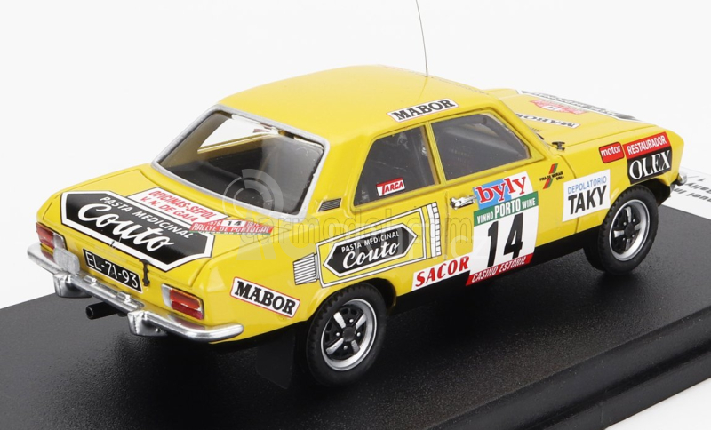 Trofeu Opel Ascona (night Version) N 14 9th Rally Portugal 1976 Manuel Inacio - Pina De Morais 1:43 Žlutá