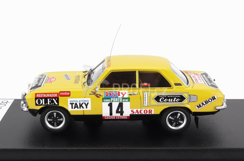 Trofeu Opel Ascona (night Version) N 14 9th Rally Portugal 1976 Manuel Inacio - Pina De Morais 1:43 Žlutá