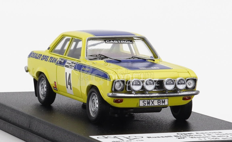 Trofeu Opel Ascona (night Version) N 14 Rally Welsh 1974 R.brookes - R.h.evans 1:43 Žlutá Modrá