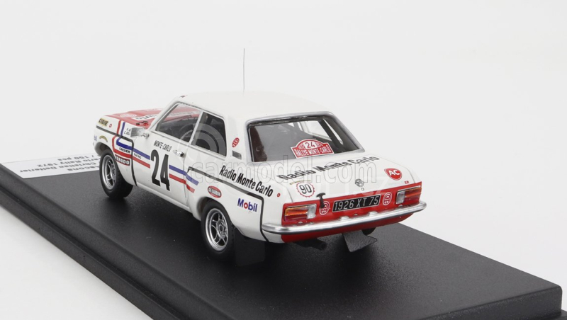 Trofeu Opel Ascona (night Version) N 24 Rally Montecarlo 1972 Henri Greder - Christian Delferier 1:43 Bílá Červená