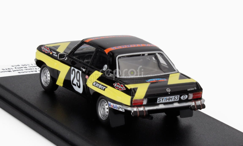 Trofeu Opel Ascona (night Version) N 29 Rally Baltic 1975 Holgher Bohne - Franz Josef Moormann 1:43 Černá Žlutá