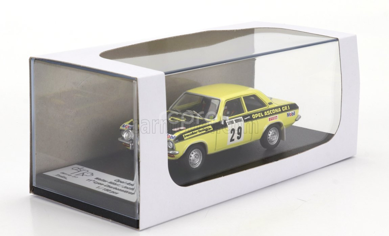 Trofeu Opel Ascona (night Version) N 29 Rally Lyon Charbonnieres 1973 Walter Rohl - Jochen Berger 1:43 Žlutá Černá