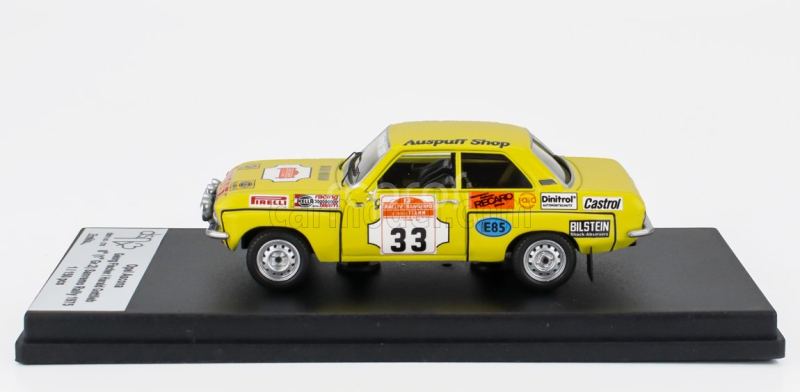 Trofeu Opel Ascona (night Version) N 33 Winner Gr.2 Rally Sanremo 1975 Georg Fischer - Harald Gottlieb 1:43 Žlutá
