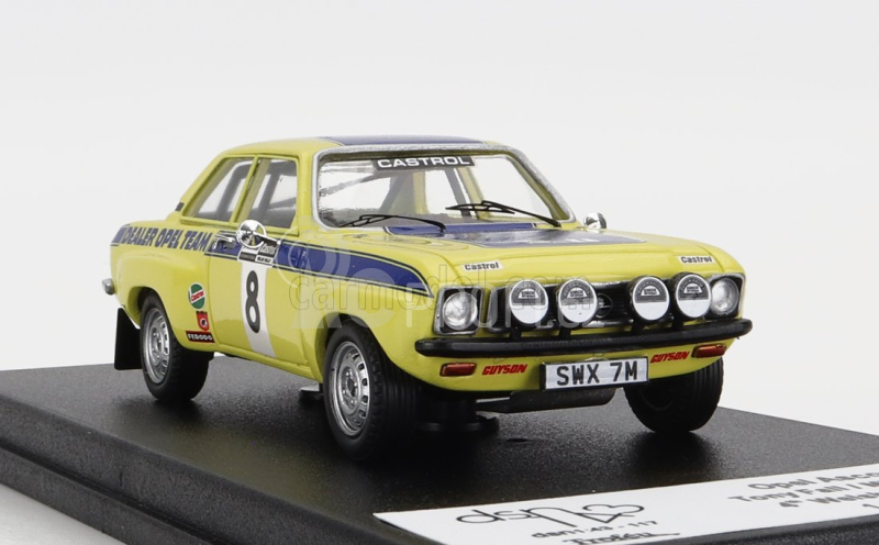 Trofeu Opel Ascona (night Version) N 8 Rally Welsh 1974 T.fall - M.broad 1:43 Žlutá Modrá