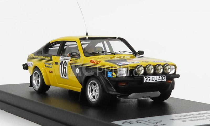 Trofeu Opel Kadett C Gt/e (night Version) N 16 4th Rally Montecarlo 1976 Walter Rohrl - Jochen Berger 1:43 Žlutá Černá