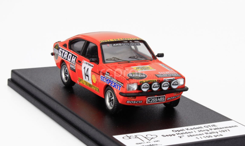 Trofeu Opel Kadett Gt/e (night Version) N 14 2nd Rally Janner 1977 Sepp Haider - Jorg Pattermann 1:43 Orange