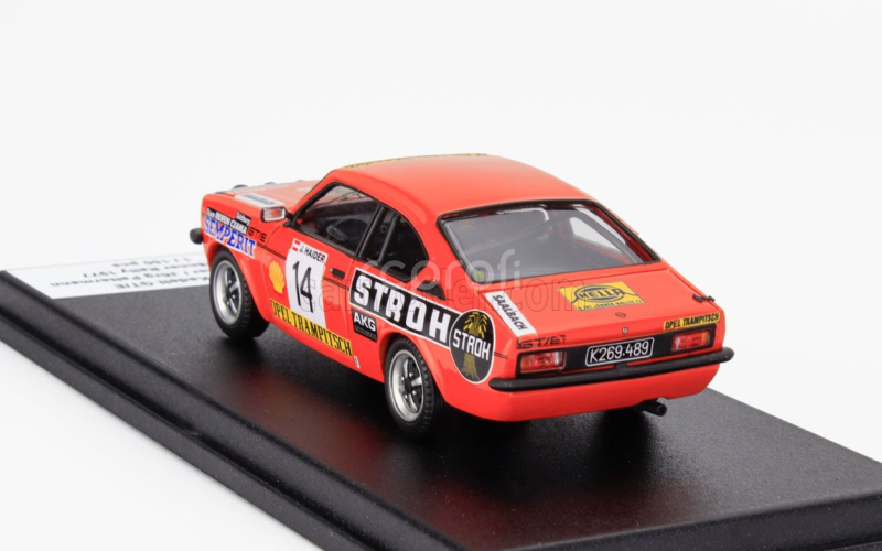 Trofeu Opel Kadett Gt/e (night Version) N 14 2nd Rally Janner 1977 Sepp Haider - Jorg Pattermann 1:43 Orange