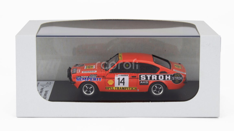 Trofeu Opel Kadett Gt/e (night Version) N 14 2nd Rally Janner 1977 Sepp Haider - Jorg Pattermann 1:43 Orange