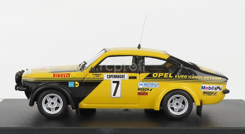 Trofeu Opel Kadett Gt/e (night Version) N 7 Rally Montecarlo 1977 J.p.nicolas - J.todt 1:43 Žlutá Černá