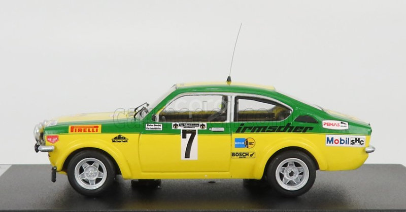 Trofeu Opel Kadett Gt/e (night Version) N 7 Winner Rally Hessen 1976 W.smolej - C.geistdorfer 1:43 Žlutá Zelená