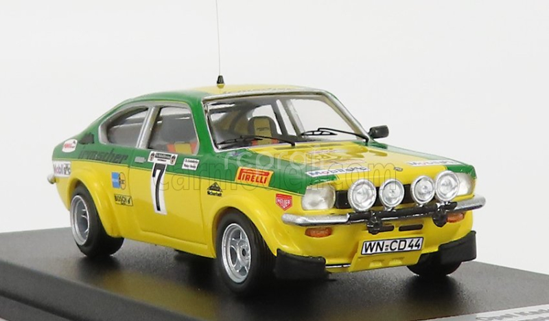 Trofeu Opel Kadett Gt/e (night Version) N 7 Winner Rally Hessen 1976 W.smolej - C.geistdorfer 1:43 Žlutá Zelená