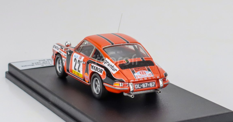 Trofeu Porsche 911 Carera Rs Coupe (night Version) N 22 Rally Tap 1974 Americo Nunes - Antonio Morais 1:43 Orange