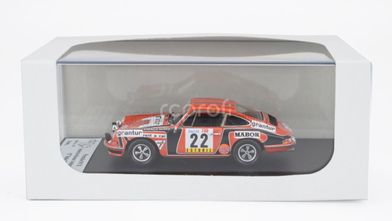 Trofeu Porsche 911 Carera Rs Coupe (night Version) N 22 Rally Tap 1974 Americo Nunes - Antonio Morais 1:43 Orange