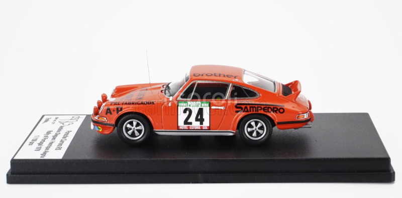 Trofeu Porsche 911 Carera Rs Coupe (night Version) N 24 Rally Portugal 1979 Antonio Diegues - Henrique Alegria 1:43 Orange